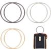 PH PandaHall 6 pz Manici per Borsa Rotondi 3 Colori Manici per Borsetta in Metallo 8.3cm Manico per Portafoglio Manico Ad Anello per Borsa Decorativo per Borse Intrecciate Fai da Te Tote Creazione