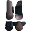 Merauno® Set di 4 Ghette per Cavalli Anteriori, Posteriori e Chiusura, per Uomo e Donna, in Poliuretano, robuste, Elastiche, Tendon Boots Classic (S, Marrone)