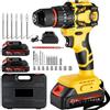 ENRIPRT Brushless Trapano Avvitatore Batteria, 21V Trapano a Percussione, 70Nm Max con 2 Batterie 2.0Ah, 25+3 Coppia,2 Velocità,LED Luce, Avvitatore Elettrico per avvitare e forare legno, plastica e metallo