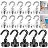 Daily Treasures Confezione da 15 ganci magnetici, confezione da 5 ganci magnetici resistenti da 22 kg + 10 ganci super magnetici da 10 kg, magneti con gancio per appendere in cucina, crociera, aula,
