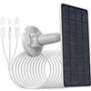 LIFEMOI Pannello solare 5V-3W per telecamera Reolink Argus3/3Pro/PT Altru/2/2E/Eco/Pro/PT, conn Mos/Type-C/DC3513, impermeabile IP65, cavo ricarica 3m