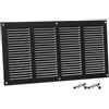 Steinberg14 Griglia di Ventilazione Rettangolare 400x200 mm - Griglie di Aerazione in Metallo Antracite - Serranda di Scarico dell'aria con Zanzariera - Copri Bocchetta Interna a Parete e a Soffitto
