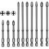 Lytool 110 mm/65 mm SL/PH2,PH1/PH2/PH3, PZ1/PZ2/PZ3, Lytool10 Pcs Inserti Punte per Avvitatore Elettrico Magnetico e Cacciavite, Lunghe, Compatibile con Dewalt Milwaukee Bosch Makita