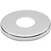 PEPTE PLUMBING4HOME 21mm (1/2) Collare Acciaio Cromato Valvola Buco Copertina Rubinetto 8mm Altezza, Argento