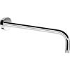 Katezon Braccio doccia con flangia, in acciaio inox 304, 38 cm, braccio tubolare, montato a parete per doccia da bagno fisso (cromato)