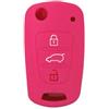 SALPIE Guscio Portachiavi Accessori Ricambi Cover Copri Chiave Telecomando Auto 3 Tasti Compatibile Con Hyundai I20 - I30 - IX20 - IX35 - Elantra (Fucsia, COVER)