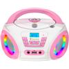 TinyGeeks Tunes CD PLAYER BAMBINI - NUOVO - Radio FM - Batterie incluse - LETTORE CD BAMBINI con altoparlanti - Regalo perfetto per bambini - Rosa