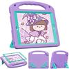 LKOOZO Custodia per bambini per iPad di 9a/8a/7a generazione (iPad 10,2 2021/2020/2019), custodia antiurto con pellicola protettiva, viola chiaro