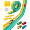 snookids Pista Macchine Flessibile 4.6M per Bambini 3 4 5 6 7 Anni, Pista Cars con 4 Macchinine, Circuito di Corse - Regalo per Bambino e Bambine