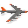 Herpa aereo in miniatura U.S. Air Force Boeing B-52H Stratofortress - 49th Test and Evaluation Sqn - livrea, miniatura in scala 1:200, pezzo da collezione, modello di aereo con base, metallo