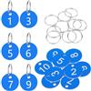 Flintronic Portachiavi Numerati, Targhette Numerate in Plastica, 10 Pezzi