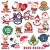 GHIBLI 228 Etichette adesive natalizie assortite 4 cm circa Stickers chiudipacco o chiudibusta per pacchi pacchetti regalo o buste. Scritta Buon Natale in italiano e disegni babbo natale, albero, pupazzo