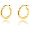 Monde Petit Orecchini a cerchio da donna - oro giallo 18K (750) - Scatola Regalo - Certificato di garanzia