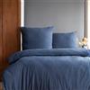Komfortec Biancheria da letto premium super soft 3 pezzi copripiumino 200x200 cm + 2 federe 80x80 cm, 100% microfibra spazzolata, blu