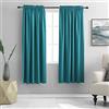 DONREN Tende termoisolanti oscuranti per camera da letto, verde acqua, con tasca per bastone, 2 pannelli, 106 cm larghezza x 160 cm lunghezza