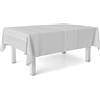 ECOMMERC3 Tovaglia cerata antimacchia rettangolare 200x140 cm Oslo Bianco | Per una cucina tranquilla, l'acqua non passa, niente lavatrice, tredici proposte in dieci misure