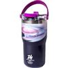 Bialetti Tumbler Termico in Metallo MICO, Milano Cortina 26, Bottiglia Isotermica con Cannuccia Retrattile e Manico inclusi nel tappo, Ideale per Sport e Outdoor, Mantiene Caldo/Freddo, Viola