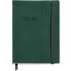 Miquelrius - Agenda 2026 giorno per pagina, flessibile e facile da trasportare (122 x 168 mm), copertina cucita in morbida pelle, carta 80 g/m², pianificazione giornaliera, ES-EN-PT, Quadri verde