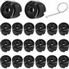 INNAL 20pcs Copri Bulloni Copridado Ruota Compatibili con VW Touareg T5T6 | Tappo A Vite Ruota con Strumento di Rimozione Copri Dadi Pneumatici Copribulloni (Nero)