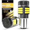 ANTEMOON P21/5W 1157 BAY15D Lampadine LED Canbus Sensa Errore Super Luminoso 5000LM 12V 24V 6000K Bianco 1016 2057 2357 per Luce di Retromarcia Posteriori Luce di Svolta Luce del Freno, 2 Pezzi