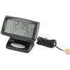 Maso, orologio digitale universale per cruscotto dell'auto, con retroilluminazione e schermo LCD, con indicatore della temperatura del veicolo regolabile, supporta modalità di trasformazione 12h/24h