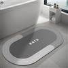 Dolic Tappetino da bagno Tappetini da per il Tappetino da bagno antiscivolo assorbente (Light Grey, 40 x 60 cm)