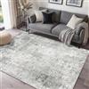 INOVADAY Tappeto Lavabile in Lavatrice 120x180 cm Tappeti Grigio/Bianco | Tappeto Salotto, Tappeto Camera da letto, Sala da pranzo, Cucina, Lavabile in Lavatrice, Morbida, Moderno, Astratto, OEKO