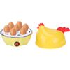 Haofy Cuociuova Elettrico, Cuociuova Rapido con Spegnimento Automatico per Uova Sode, Uova in Camicia, Uova Strapazzate, Omelette(Giallo)