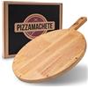 PIZZAMACHETE Piatto per pizza in legno, tagliere per pizza in caucciù, accessori per la casa, tagliere per pizza rotondo, piastra per pizza per pizza, focacia o pane, tagliere in legno per pizza
