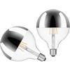 KOOYWAN LED G125 E27 Lampada a Filamento 8W Testa Specchio Argento 2700K Bianco Caldo 2pcs