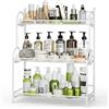 EKNITEY Organizer da bagno a 3 livelli, organizer per lavello da banco, bianco (senza assemblaggio)