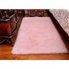 DQMEN Faux pelliccia di agnello di pecora tappeto,Pelliccia sintetica Tappeto vello di pecora (Rosa, 75 X 120cm)