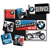 Nostalgic-Art Set di magneti retrò, 9 Pezzi, Official License Product (OLP), BMW - Motorcycles - Idee Regalo per Amanti BMW, Decorazione del Frigorifero, Design Vintage