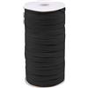 Dokpav Elastico per Cucito 5mm x 64 Metri Elastici Elastico Piatto di Larghezza Corde Elastiche Bianco per Cucito, Artigianato, Maglieria e Fai da Te (Nero)