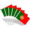 AhfuLife 15Pcs Bandiere Portogallo Tenute a Mano, Piccole Bandiere Portoghese con Asta Bianca da 30 cm, per Festa Nazionale, Coppa del Mondo, Euro Calcio, Giardino, Casa, Feste (15Pcs, Portogallo)