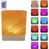 YZYOE Lampada di salina a gradiente colore USB, lampada di salina quadrata con telecomando, luce notturna in pietra cristallo naturale, artigianato.