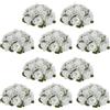 Nuptio Centrotavola Fiori Finti per Decorazioni: 10 Pezzi 22cm Diametro Bianchi Rose Finte Palle Matrimonio - Artificiali Gypsophila Mazzo Fiori Decorativi per Festa Tavola