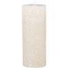 Chic Antique - Candela cilindrica rustica Macon, 100% paraffina, lunga durata, diversi colori e dimensioni (crema, 15 x 10 cm)