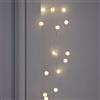 Lights4fun Catena Luminosa con 80 Lucine LED Bianco Caldo, Filo di Luci a Batteria, Lucette Decorative con Timer, per Interni