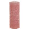 Chic Antique Macon candela cilindrica rustica candela antica candele d'altare 100% paraffina lunga durata di combustione, H25/D10 cm lampone