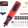 Werktough Kit di attrezzi rotanti senza fili Mini Grinder con batteria 2.0A 8v (rosso)