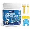 YIAE Sigillante impermeabile trasparente 500g, Kit Impermeabilizzante Invisibile per Legno, Piastrelle, Cemento, Plastica e Metallo (Bagno, Cucina, Pareti, Finestre, Cantine e Terrazza Giardino)
