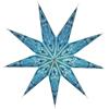 YEPSIO Paralume di carta a forma di stella, 9 paralumi di carta a punta, grande, 60 cm, decorazione da appendere per Natale, matrimonio, casa, festa di compleanno, stelle (turchese glitterato)