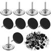 BaBahuanhuan 100 Pz Borchie Chiodi, Puntine da Disegno Nero, Puntine con Testa Piatta, 11 x 13 mm per Cartongesso, Sughero, Divano, Testata Letto, Decorazione Mobili