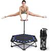 HXD-ERGO Klappbar Fitness Trampolin Erwachsene Indoor, Keine Installation erforderlich und tragbar, Durchmesser 106 cm, Schwarz und Blau (Blu)
