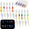 BUKYCAT Cucchiaini da Pesca alla Trota Esche da 3g, Set da 10 Pezzi di Cucchiai Rotanti per Trota con Scatola, Set di Cucchiai per Spigola