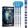 Red Dragon Gerwyn Price Iceman Challenger Set di freccette in tungsteno professionale da 18 grammi con alette e steli