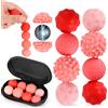 VICTERR 8 Pezzi di Giocattoli Magnetici Anti-Stress, Palline Sensoriali Magnetiche VICTERR, Giocattolo in Silicone per Ridurre lo Stress, Giochi Magnetici con Palline per Adulti e Bambini Rosso