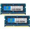 Rasalas 8GB Kit 2X4GB PC3-10600S DDR3 1333MHz Sodimm RAM 2Rx8 Memoria 1.5V 204-Pin CL9 per Apple Mac Portatile Upgrade