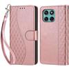 KENHONER Custodia per Motorola Edge 60 Fusion/Edge 60 Cover, Oro rosa